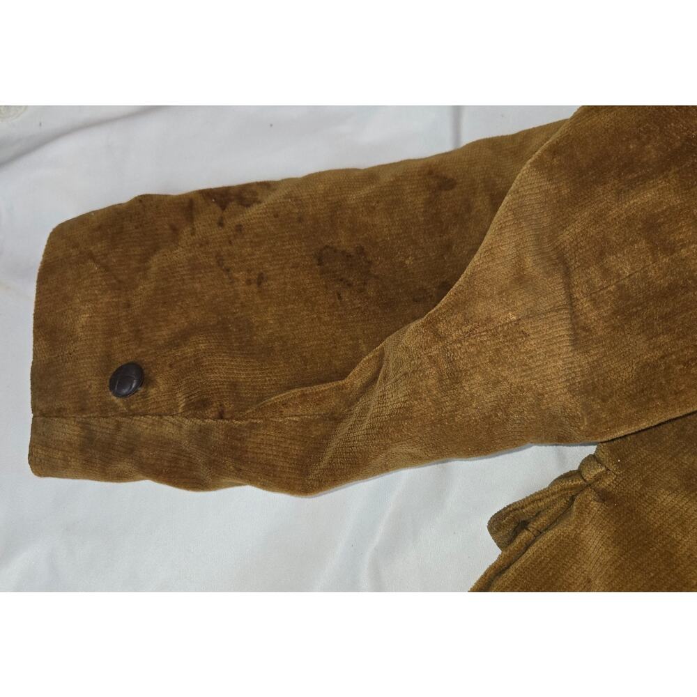 Vintage Distressed Corduroy Coat Put On Show Halloween Costume Prop Sz 22 Brown - Picture 14 of 16